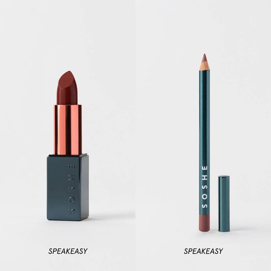 dusty mauve lip combo