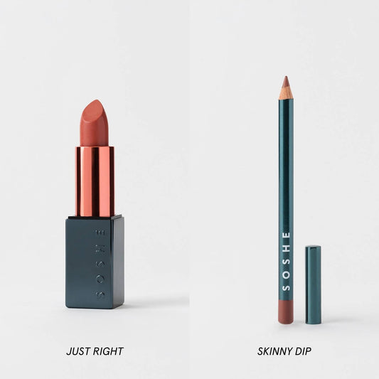 neutral pink lip combo