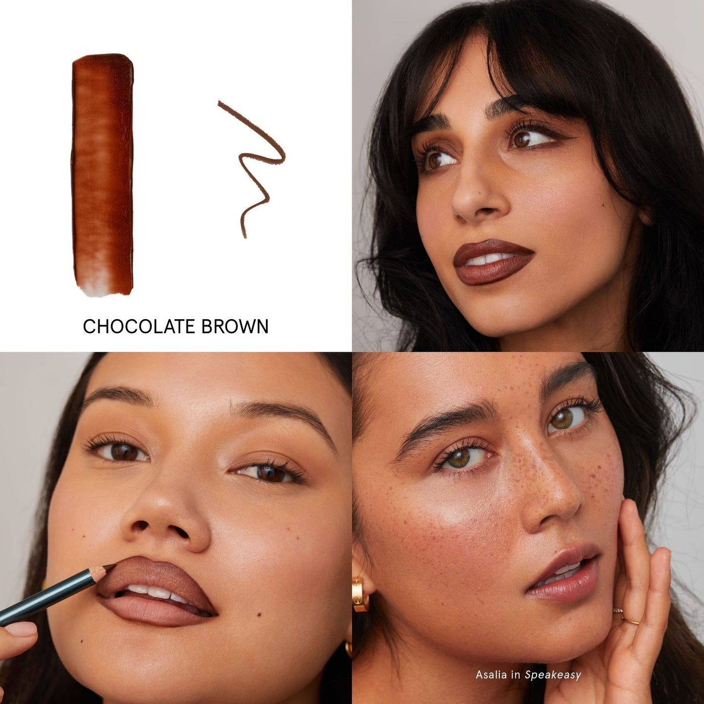 brown mauve lip combo