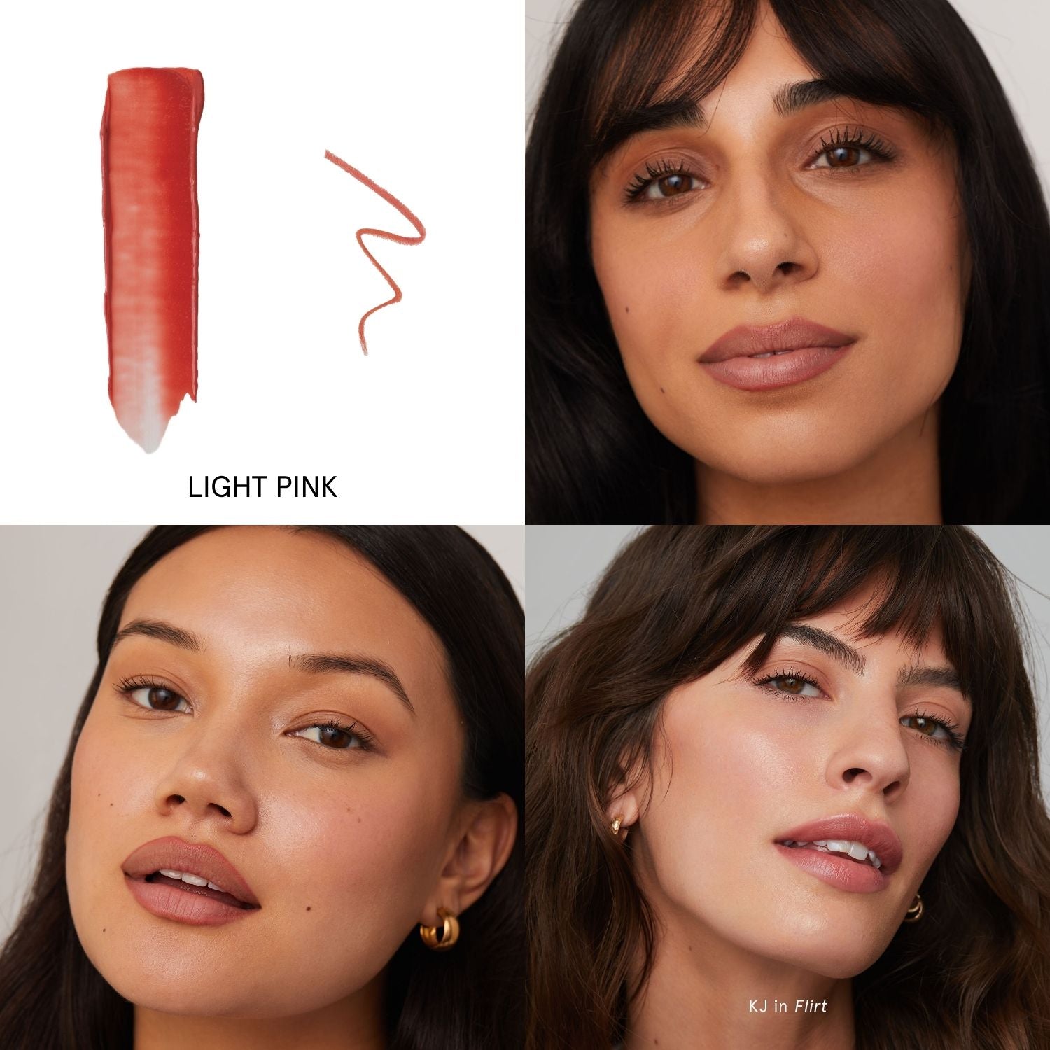 light pink lip combo
