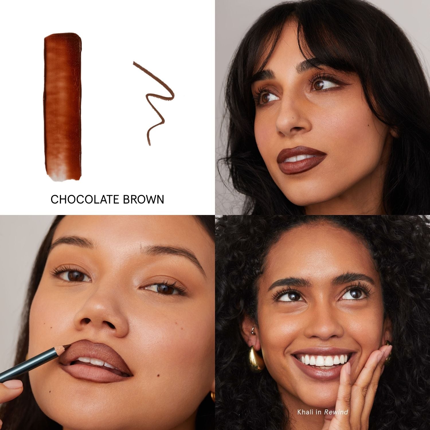 chocolate brown lip combo